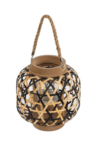 Lanterne en bambou - Naturel et noir