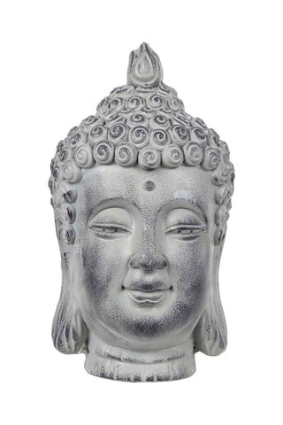 Tête de Bouddha - 
42 cm - Gris