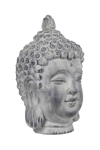 Tête de Bouddha - 
42 cm - Gris