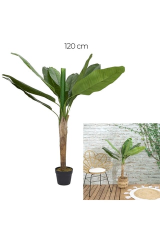 Bananier artificiel en pot - 120 cm - Vert