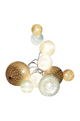 Guirlande lumineuse 10 LED - Blanc, bleu et marron