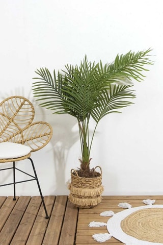 Palmier artificiel en pot - 120 cm - Vert