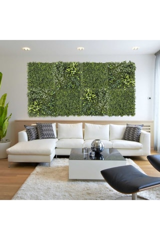 Plante artificielle murale - 50 x 6 x 50 cm - Vert