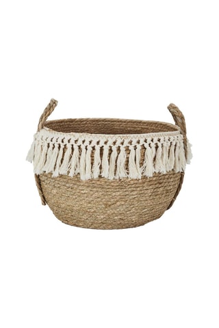 3 paniers tressés - 33 cm - Marron et beige