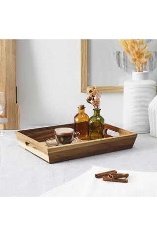 Plateau de service en acacia - 42 x 5 x 33 cm