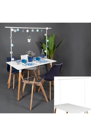 Barre de décoration de table ajustable - Blanc - 139 à 250 cm