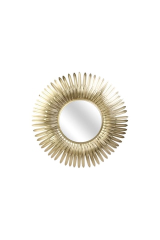 Miroir plumes - 53,5 cm - Doré