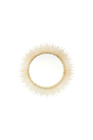 Miroir rond soleil - 60 cm - Doré