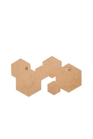Miroir hexagonal décoratif - 57 x 35 cm - Doré