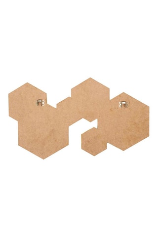 Miroir hexagonal décoratif - 57 x 35 cm - Doré