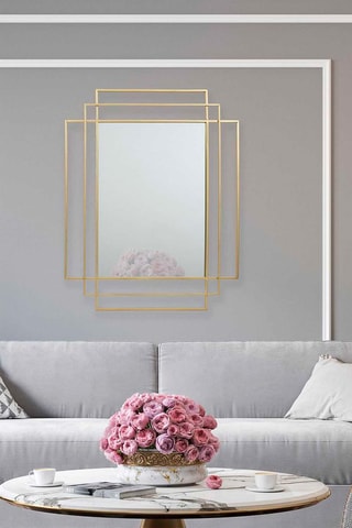 Miroir Art déco - 97 x 70 cm - Doré
