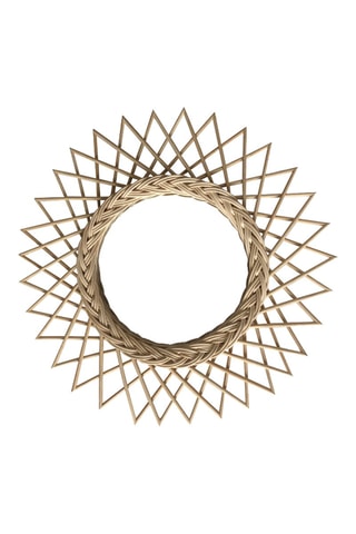 Miroir en rotin Blosom - 48 cm - Naturel