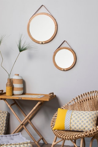 Miroir en rotin Bolivia - 42 cm - Naturel