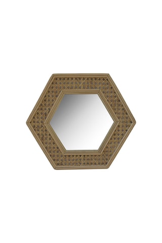Miroir en rotin Canne - 38 x 38 cm - Naturel