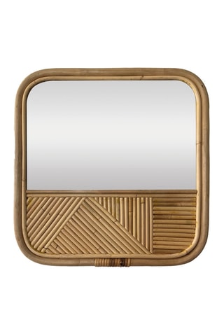 Miroir en rotin Sumatra - 40 x 40 cm - Naturel