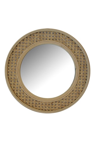 Miroir en rotin Canne - 37 cm - Naturel