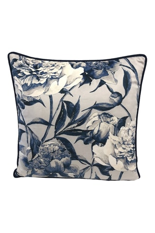 Coussin Fleur - Bleu et blanc - 45 x 45 cm