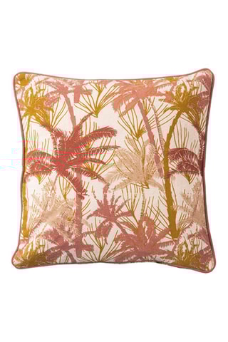Coussin Palma - Blanc et rose - 50 x 50 cm