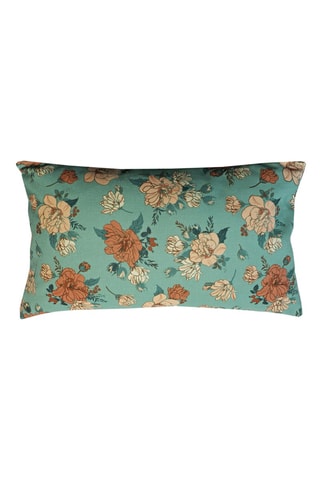 Coussin Liberty - Vert et rose - 30 x 50 cm