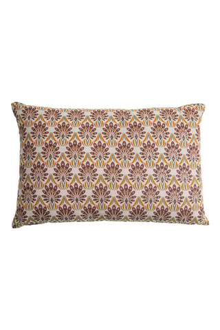Coussin Peacock - Beige et rose - 40 x 60 cm