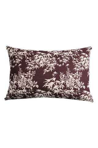 Coussin Kyoto - Marron et blanc - 40 x 60 cm