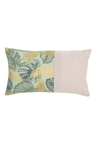 Coussin Jumanji - Gris et chambray - 30 x 50 cm
