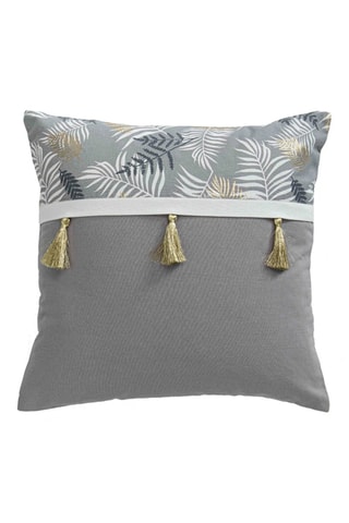 Coussin Leaves - Gris et blanc - 40 x 40 cm