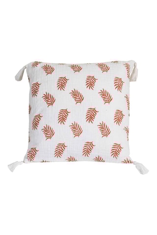 Coussin - Blanc et terracotta - 40 x 40 cm