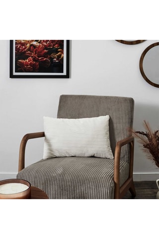 Coussin en velours - Blanc - 30 x 6 x 50 cm