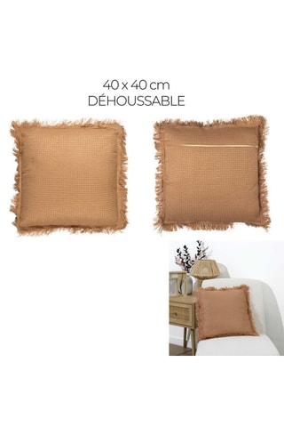 Coussin - Marron - 40 x 40 cm
