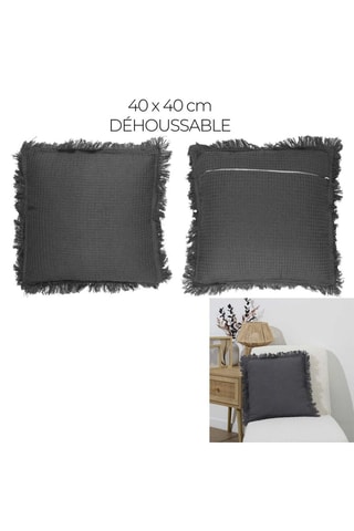 Coussin - Anthracite - 40 x 40 cm