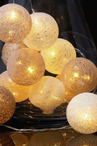 Guirlande LED - 15 lampions - Doré et blanc