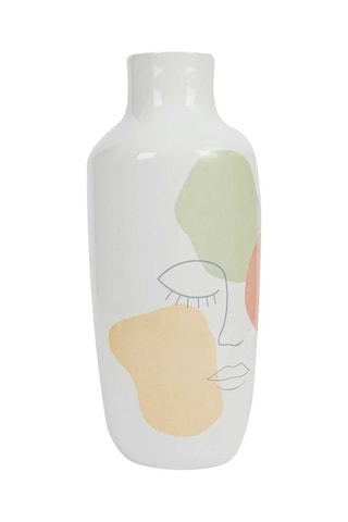 Vase en céramique Poésie - Blanc - 29 cm
