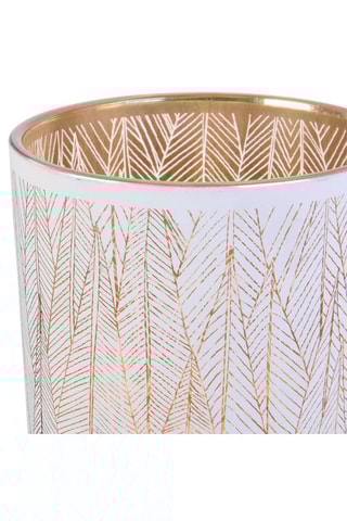 Vase - Blanc et doré - 20 cm