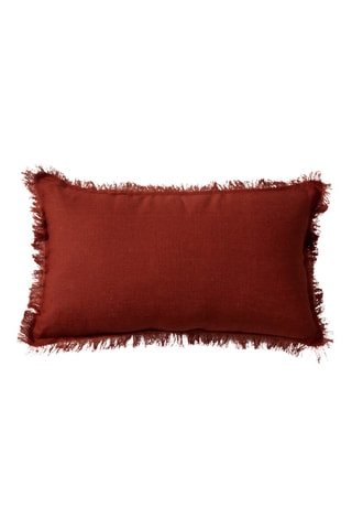 Coussin en lin - Rouge brique - 30 x 50 cm