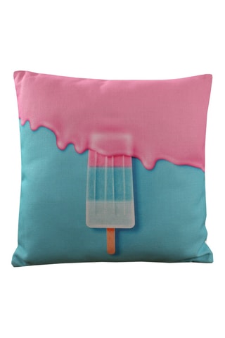 Coussin - Ciel et rose poudré - 45 x 45 cm