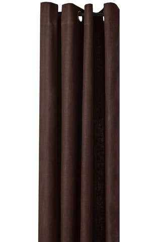 Rideau en lin - Marron foncé - 140 x 250 cm