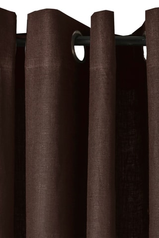 Rideau en lin - Marron foncé - 140 x 250 cm