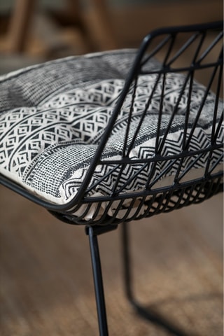 Galette de chaise - Noir et blanc - 40 x 40 x 8 cm