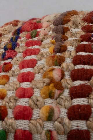 Coussin - Beige et rouge - 45 x 45 cm