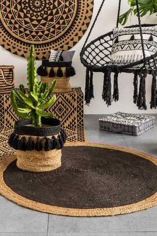 Tapis - Beige et noir - 120 cm