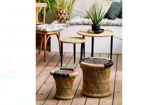 2 tabourets - 38 x 35 x 38/30 x 28 x 30 cm