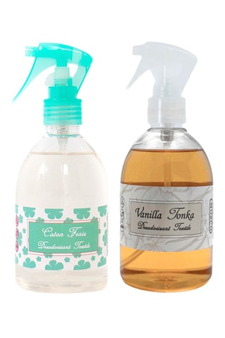 1 x Spray desodorizante Baunilha e tonka e 1 x Spray desodorizante Coton frais - 2 x 250 ml