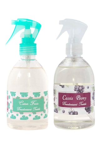 1 x Spray desodorizante Cassis e peónia e 1 x Spray desodorizante Coton frais - 2 x 250 ml