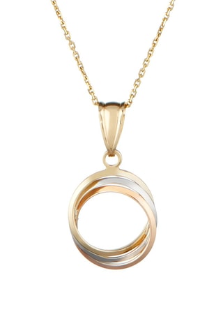 Pendentif Méli Mélo d'Or Or jaune, blanc et rose