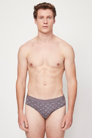 Slip - Marron et bleu