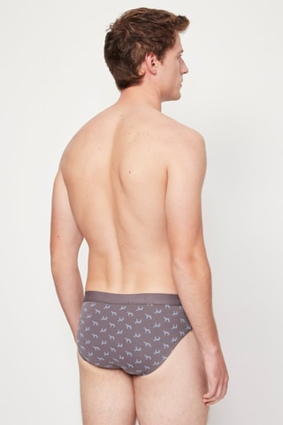 Slip - Marron et bleu