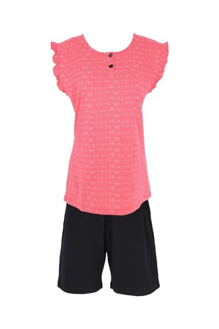 Pyjama - Corail et noir