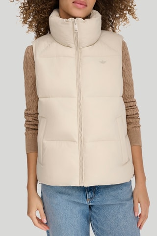 Doudoune sans manches - Beige
