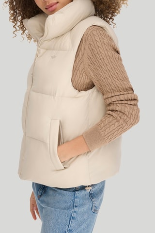 Doudoune sans manches - Beige